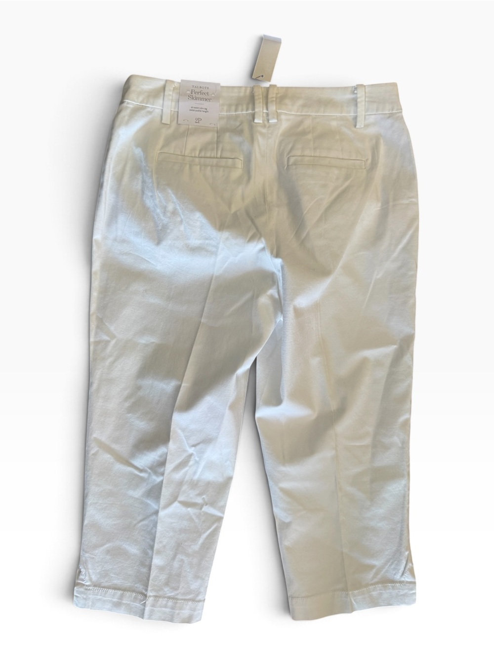Talbots Perfect Skimmers White Pants NWT - Picture 3 of 6